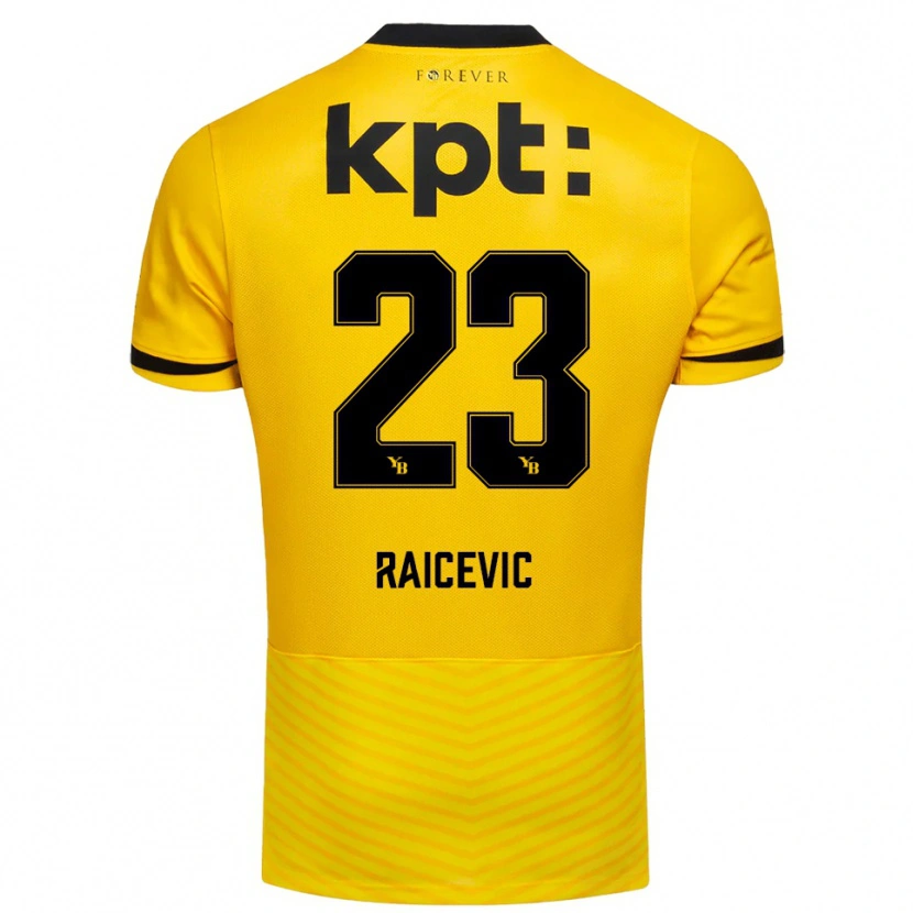 Danxen Kinderen Stevan Raicevic #23 Geel Zwart Thuisshirt Thuistenue 2025/26 T-Shirt België