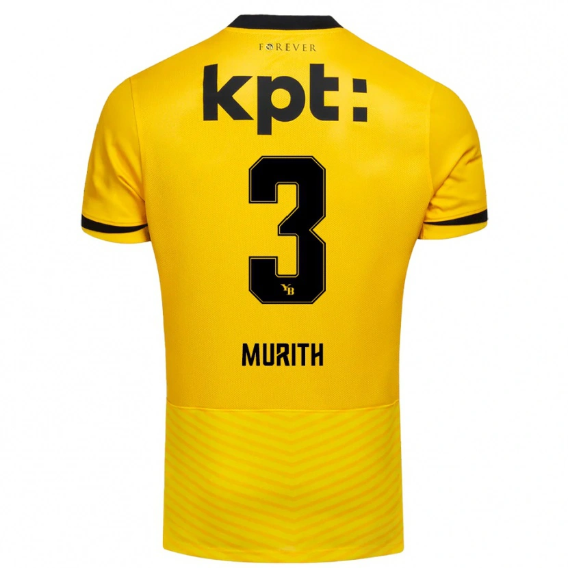 Danxen Kinderen Tom Murith #3 Geel Zwart Thuisshirt Thuistenue 2025/26 T-Shirt België