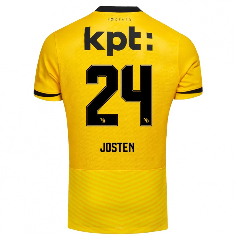Danxen Kinderen Lisa Josten #24 Geel Zwart Thuisshirt Thuistenue 2025/26 T-Shirt België