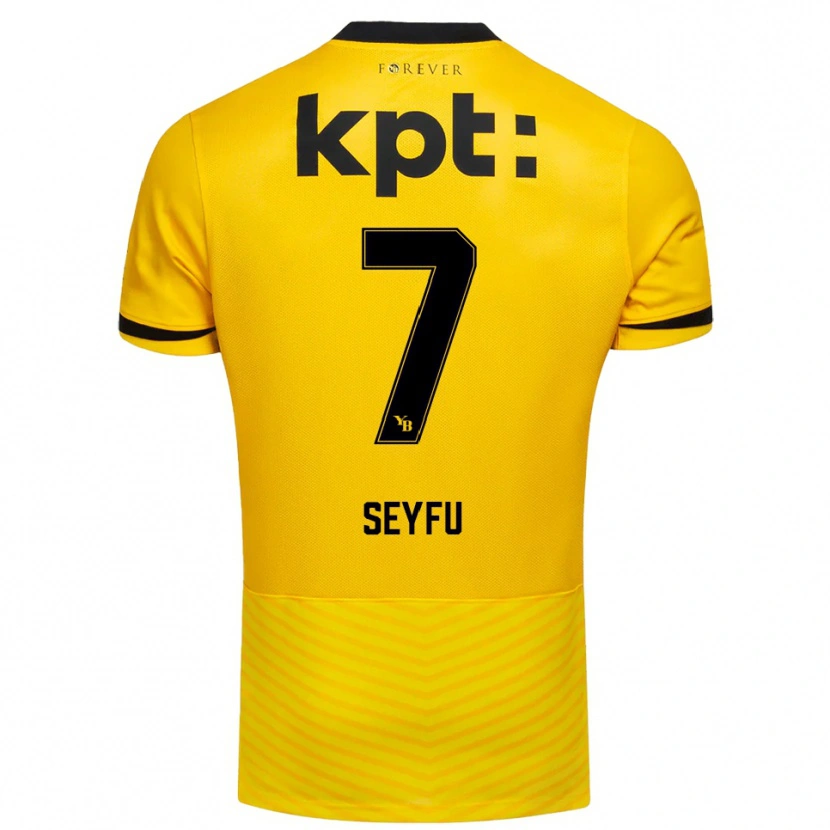 Danxen Kinderen Josiah Seyfu #7 Geel Zwart Thuisshirt Thuistenue 2025/26 T-Shirt België