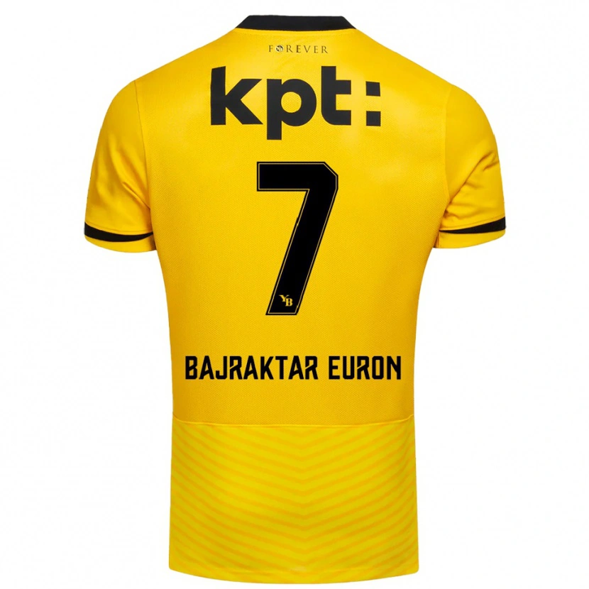 Danxen Kinderen Euron Bajraktar #7 Geel Zwart Thuisshirt Thuistenue 2025/26 T-Shirt België