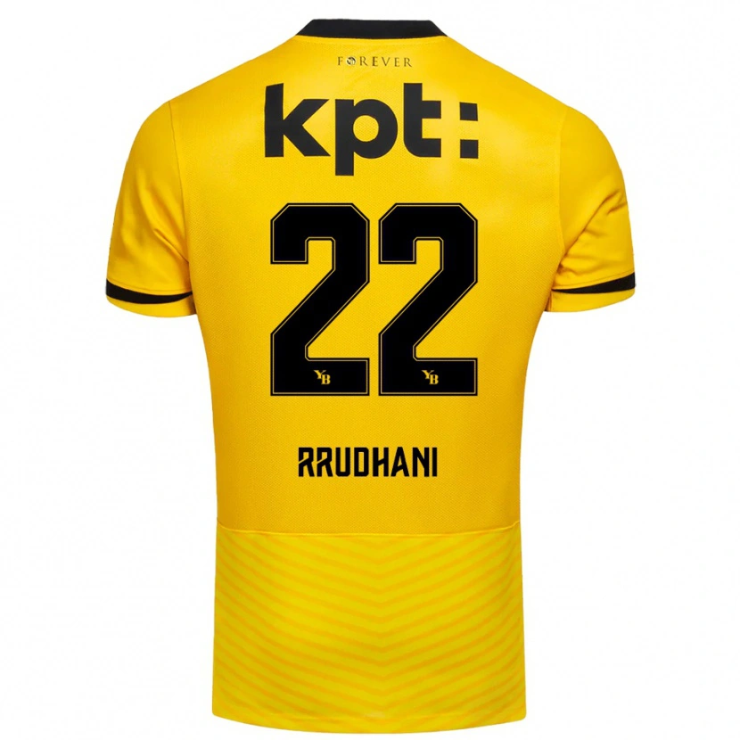 Danxen Kinderen Donat Rrudhani #22 Geel Zwart Thuisshirt Thuistenue 2025/26 T-Shirt België