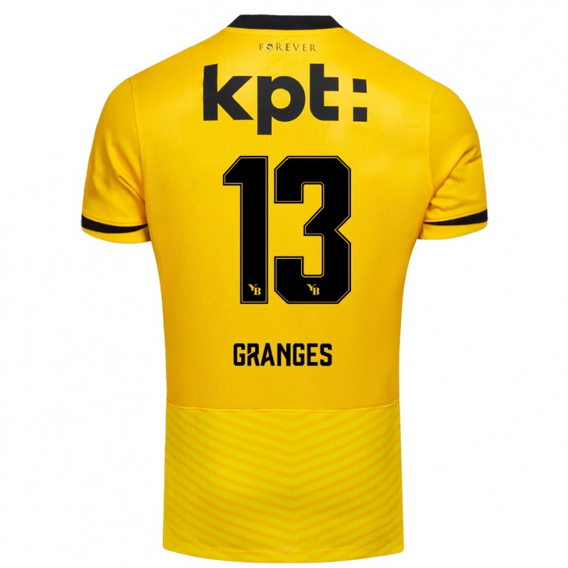 Danxen Kinderen Malaurie Granges #13 Geel Zwart Thuisshirt Thuistenue 2025/26 T-Shirt België