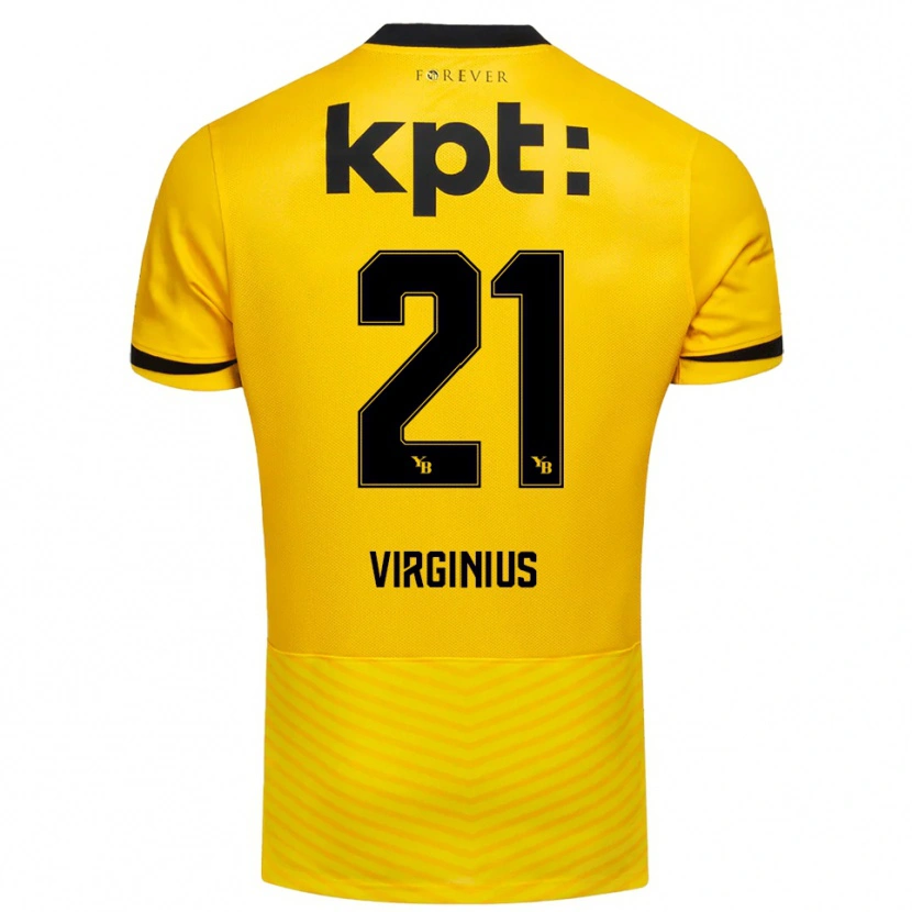 Danxen Kinderen Alan Virginius #21 Geel Zwart Thuisshirt Thuistenue 2025/26 T-Shirt België