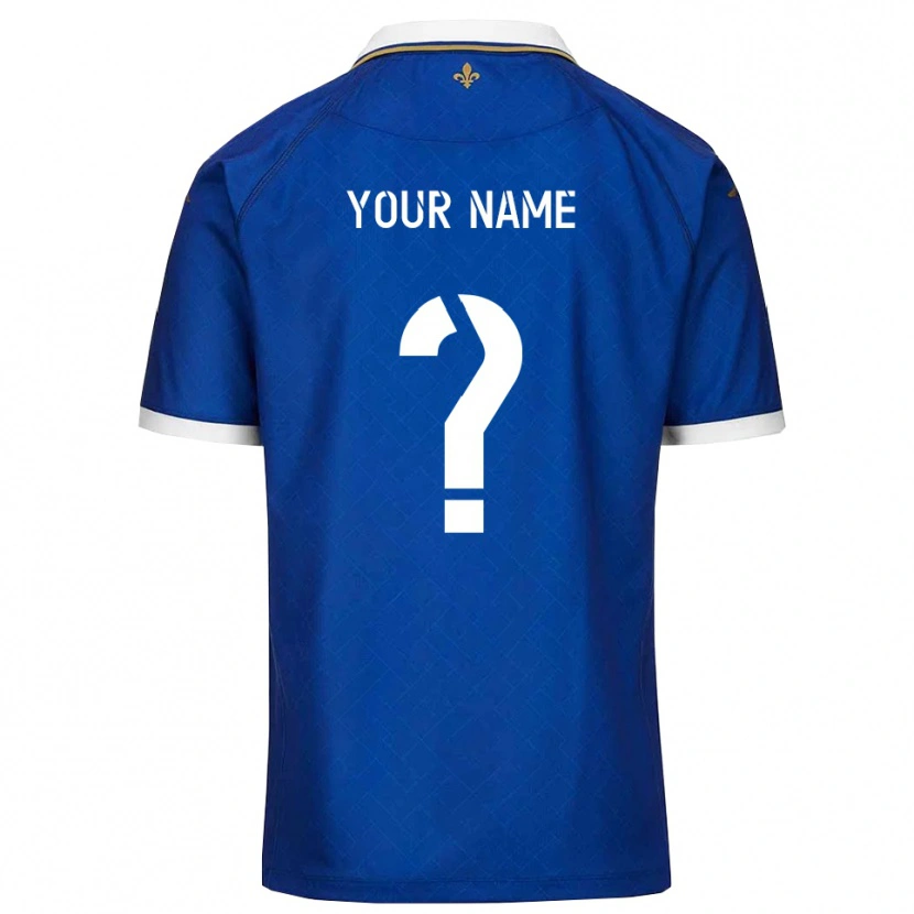 Danxen Kinderen Uw Naam #0 Blauw Goud Thuisshirt Thuistenue 2025/26 T-Shirt België