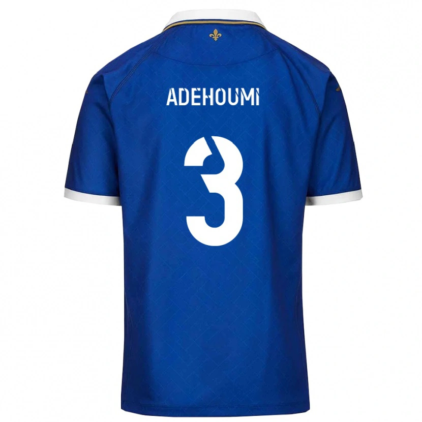 Danxen Kinderen Deen Adehoumi #3 Blauw Goud Thuisshirt Thuistenue 2025/26 T-Shirt België