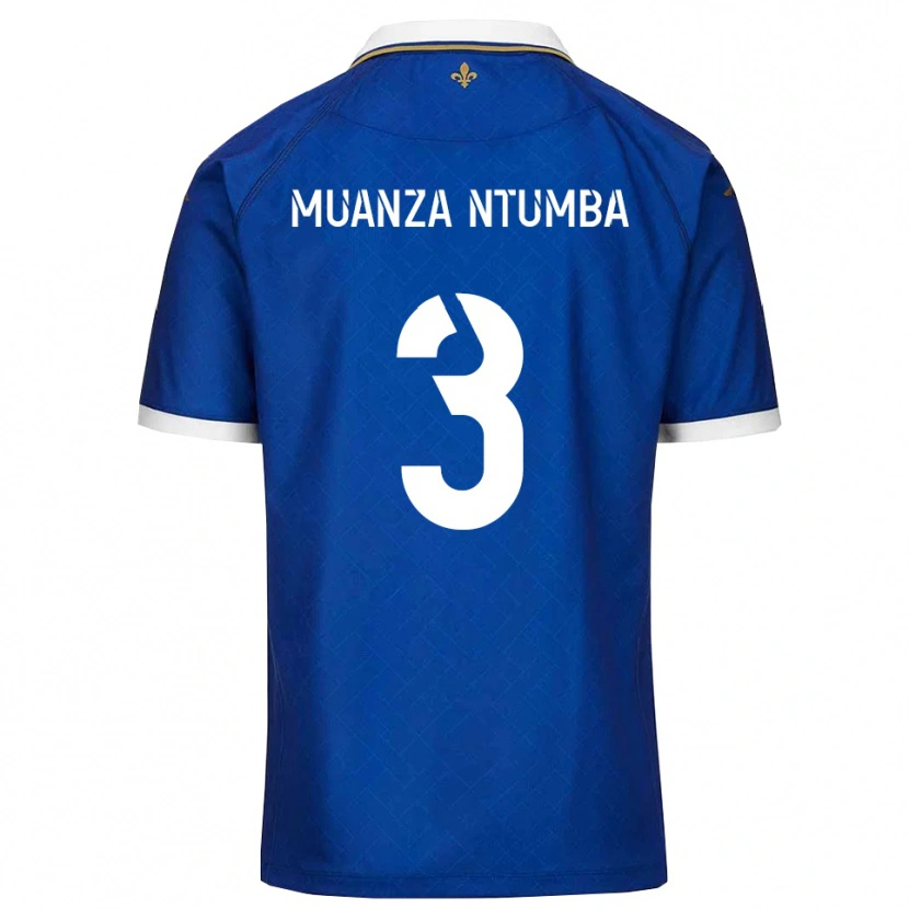 Danxen Kinderen Olivier Muanza Ntumba #3 Blauw Goud Thuisshirt Thuistenue 2025/26 T-Shirt België