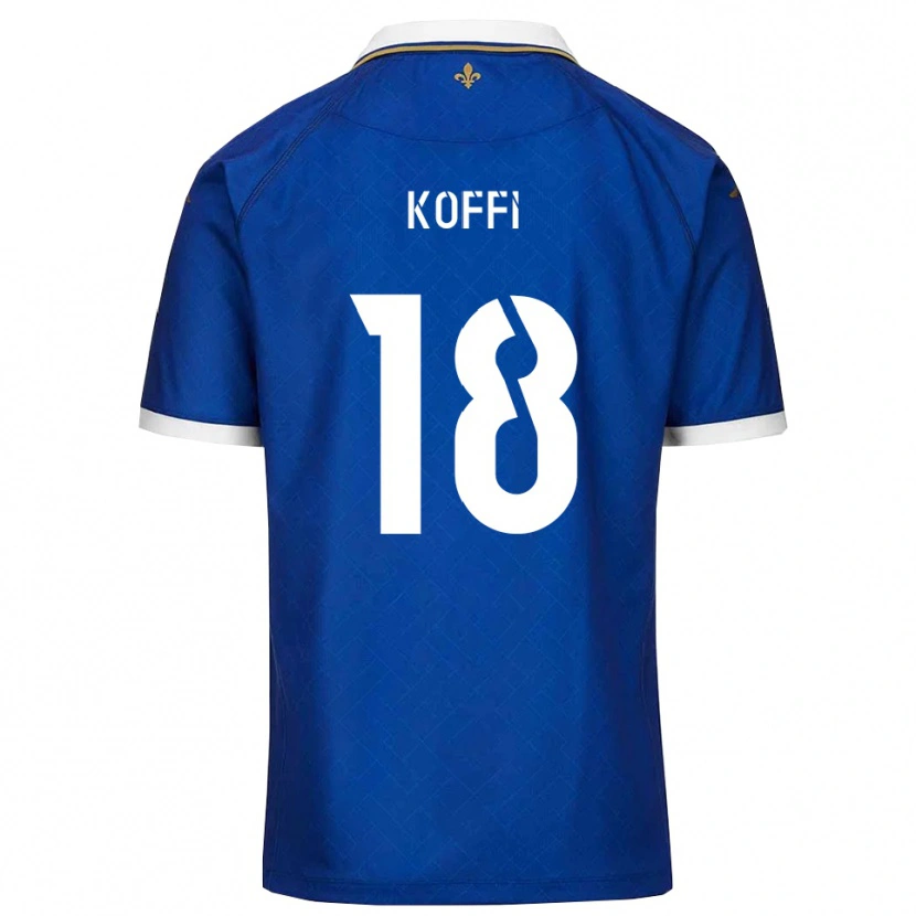 Danxen Kinderen Patrick Koffi #18 Blauw Goud Thuisshirt Thuistenue 2025/26 T-Shirt België