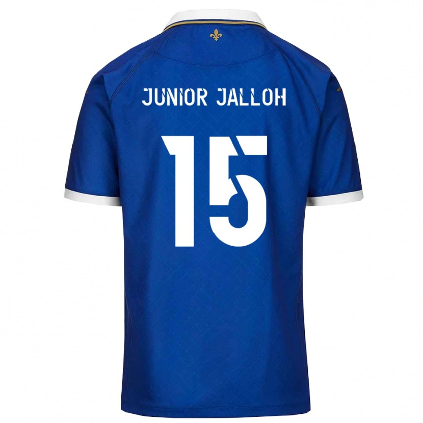 Danxen Kinderen Abubakar Junior Jalloh #15 Blauw Goud Thuisshirt Thuistenue 2025/26 T-Shirt België