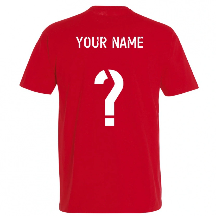 Danxen Kinderen Uw Naam #0 Rood Geel Thuisshirt Thuistenue 2025/26 T-Shirt België