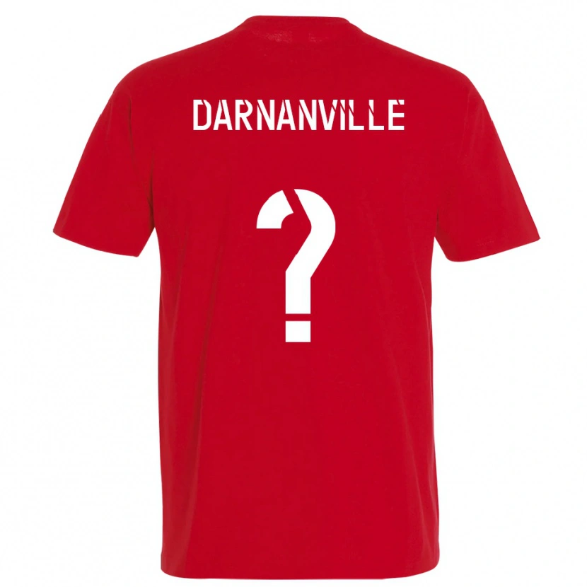 Danxen Kinderen Clément Darnanville #0 Rood Geel Thuisshirt Thuistenue 2025/26 T-Shirt België