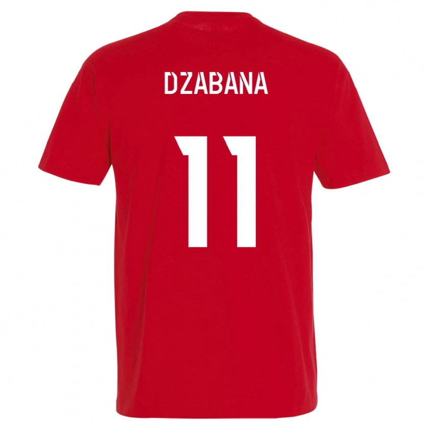 Danxen Kinderen Alan Dzabana #11 Rood Geel Thuisshirt Thuistenue 2025/26 T-Shirt België
