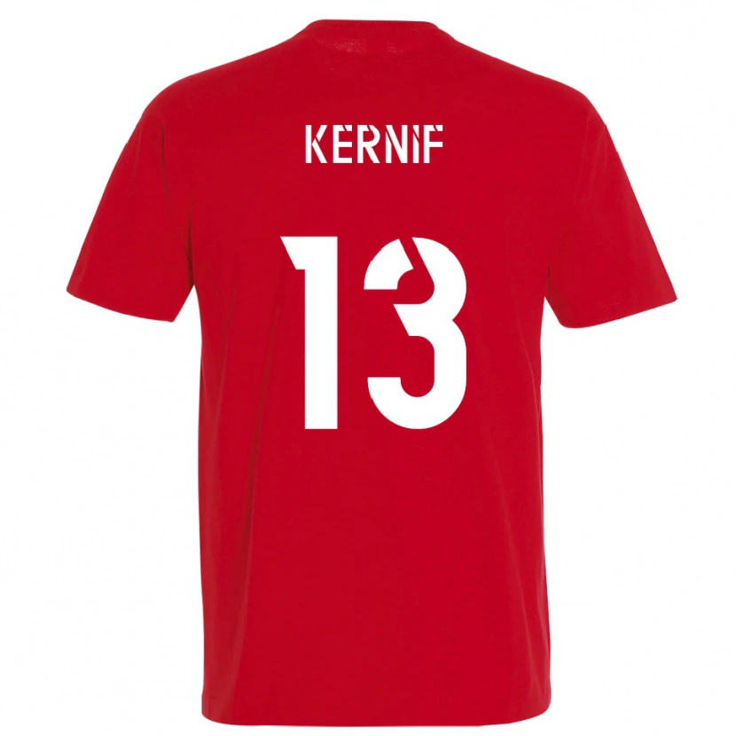 Danxen Kinderen Nourdine Kernif #13 Rood Geel Thuisshirt Thuistenue 2025/26 T-Shirt België
