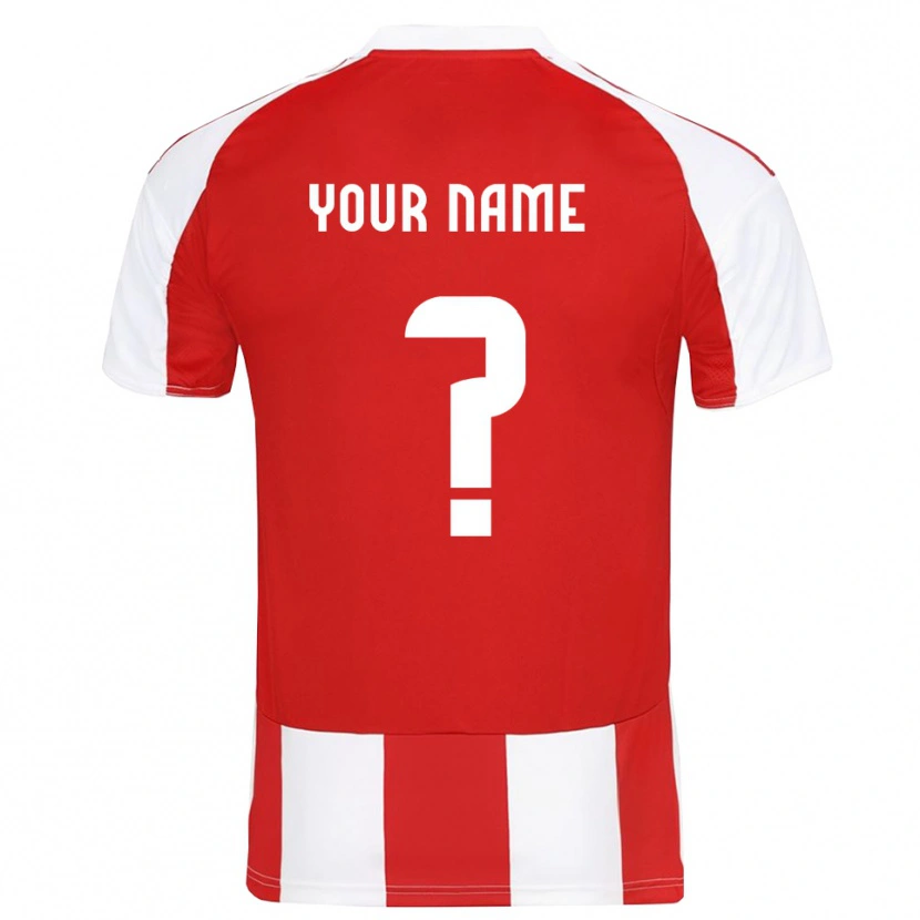 Danxen Kinderen Uw Naam #0 Rood Wit Thuisshirt Thuistenue 2025/26 T-Shirt België