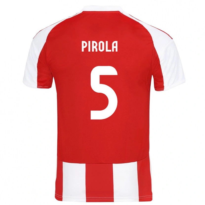 Danxen Kinderen Lorenzo Pirola #5 Rood Wit Thuisshirt Thuistenue 2025/26 T-Shirt België