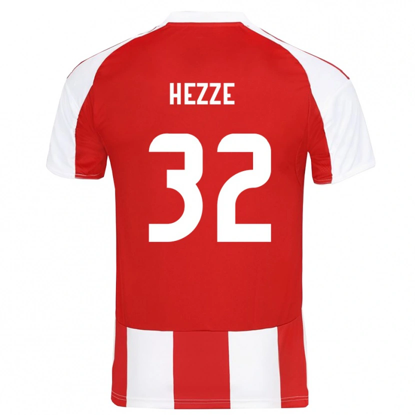 Danxen Kinderen Santiago Hezze #32 Rood Wit Thuisshirt Thuistenue 2025/26 T-Shirt België