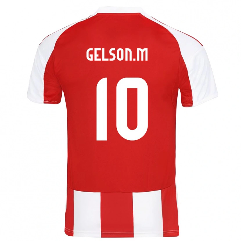 Danxen Kinderen Gelson Martins #10 Rood Wit Thuisshirt Thuistenue 2025/26 T-Shirt België