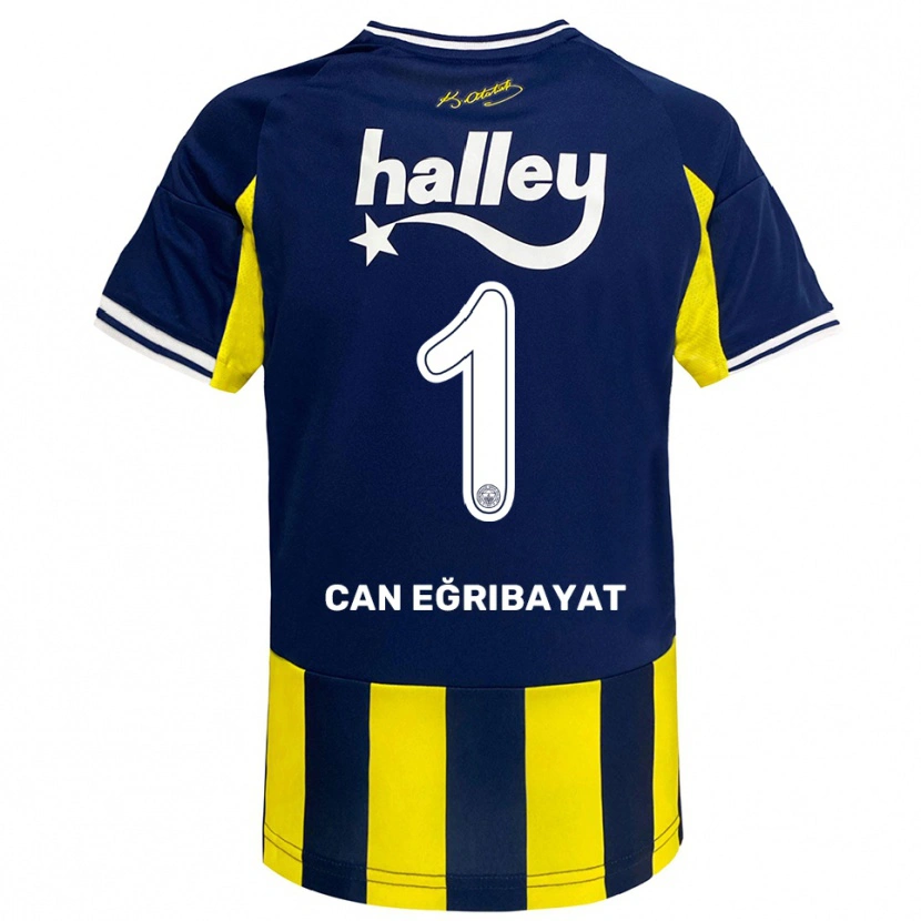 Danxen Kinderen İrfan Can Eğribayat #1 Geel Donkerblauw Wit Thuisshirt Thuistenue 2025/26 T-Shirt België