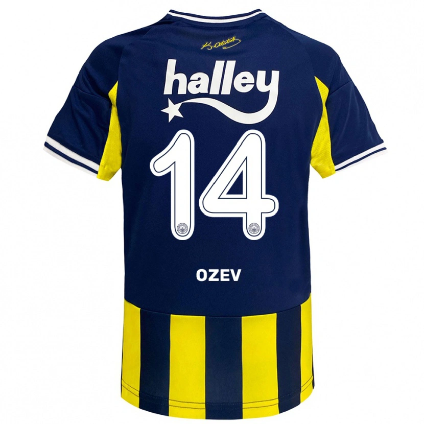 Danxen Kinderen Ümran Özev #14 Geel Donkerblauw Wit Thuisshirt Thuistenue 2025/26 T-Shirt België