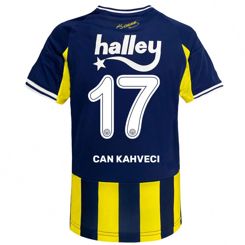 Danxen Kinderen İrfan Can Kahveci #17 Geel Donkerblauw Wit Thuisshirt Thuistenue 2025/26 T-Shirt België