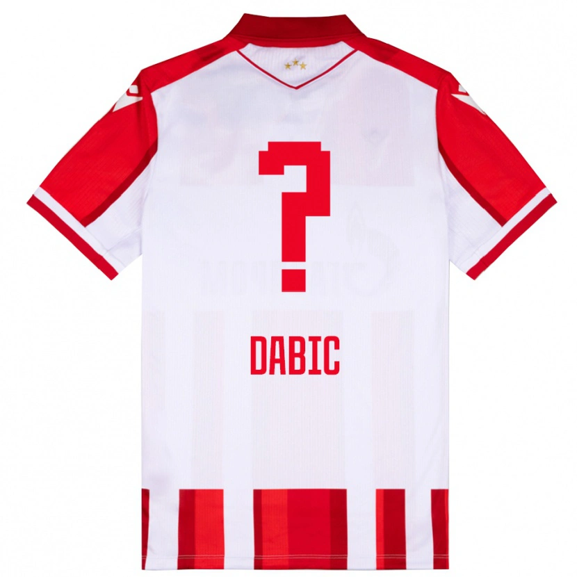 Danxen Kinderen Stefan Dabic #0 Rood Wit Thuisshirt Thuistenue 2025/26 T-Shirt België