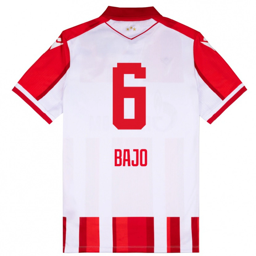 Danxen Kinderen Mahmudu Bajo #6 Rood Wit Thuisshirt Thuistenue 2025/26 T-Shirt België