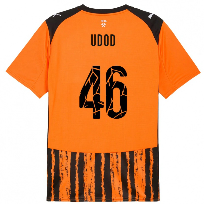 Danxen Kinderen Danylo Udod #46 Oranje Zwart Thuisshirt Thuistenue 2025/26 T-Shirt België