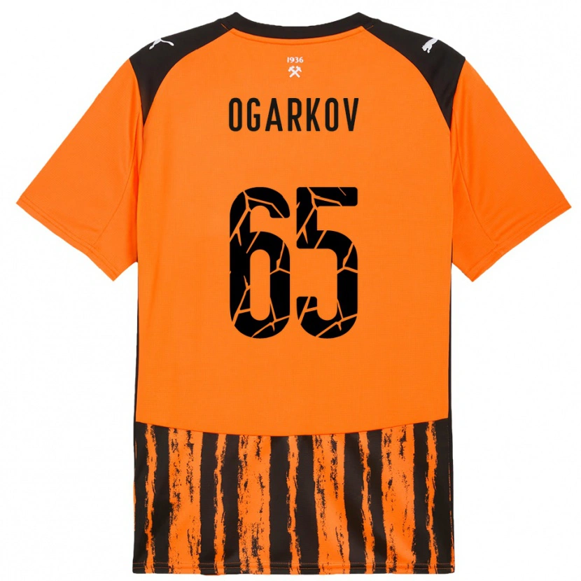 Danxen Kinderen Mykola Ogarkov #65 Oranje Zwart Thuisshirt Thuistenue 2025/26 T-Shirt België