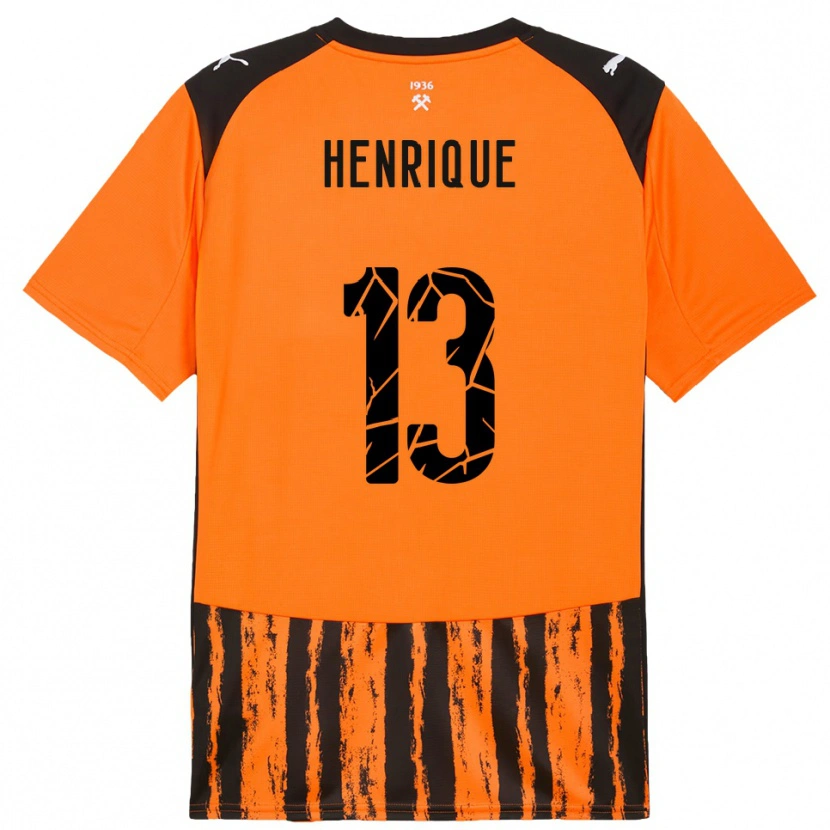 Danxen Kinderen Pedro Henrique #13 Oranje Zwart Thuisshirt Thuistenue 2025/26 T-Shirt België