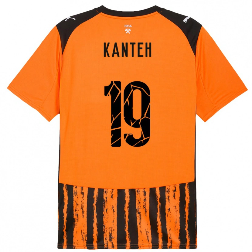 Danxen Kinderen Muhamadou Kanteh #19 Oranje Zwart Thuisshirt Thuistenue 2025/26 T-Shirt België