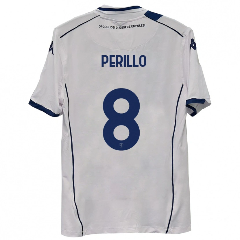 Danxen Kinderen Edoardo Perillo #8 Donkerblauw Uitshirt Uittenue 2025/26 T-Shirt België