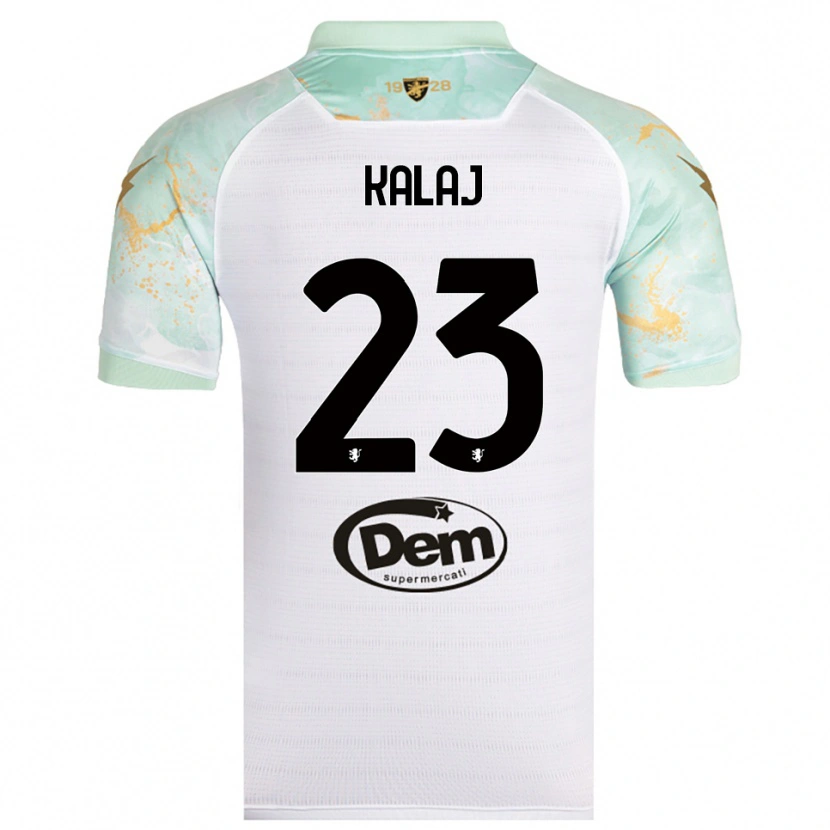 Danxen Kinderen Sergio Kalaj #23 Wit Zwart Uitshirt Uittenue 2025/26 T-Shirt België