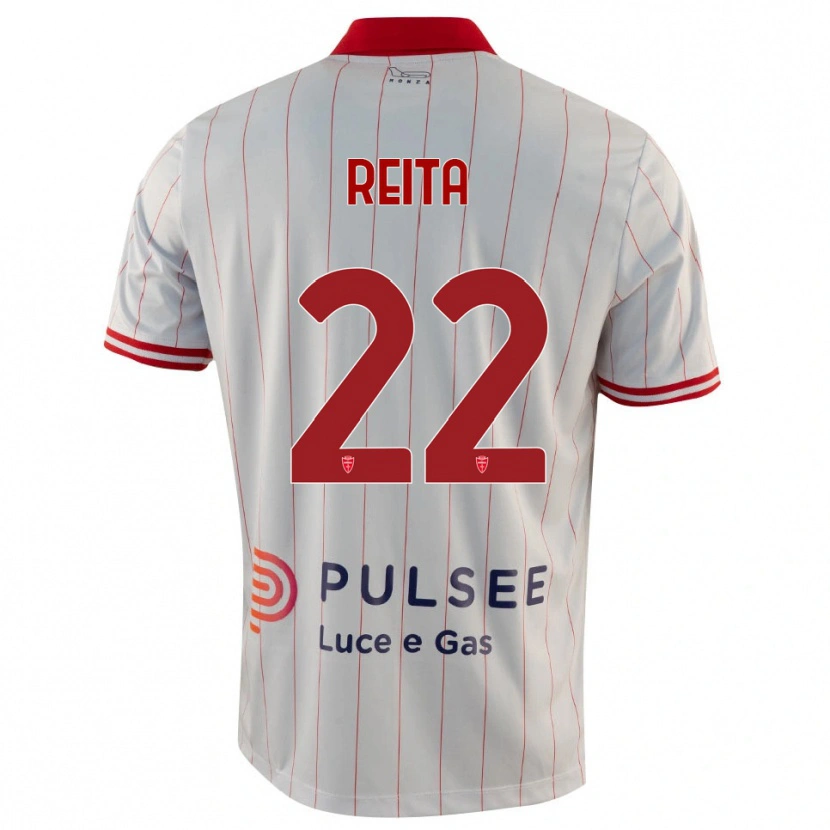 Danxen Kinderen Francesco Reita #22 Wit Rood Blauw Uitshirt Uittenue 2025/26 T-Shirt België