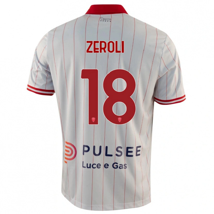 Danxen Kinderen Kevin Zeroli #18 Wit Rood Blauw Uitshirt Uittenue 2025/26 T-Shirt België
