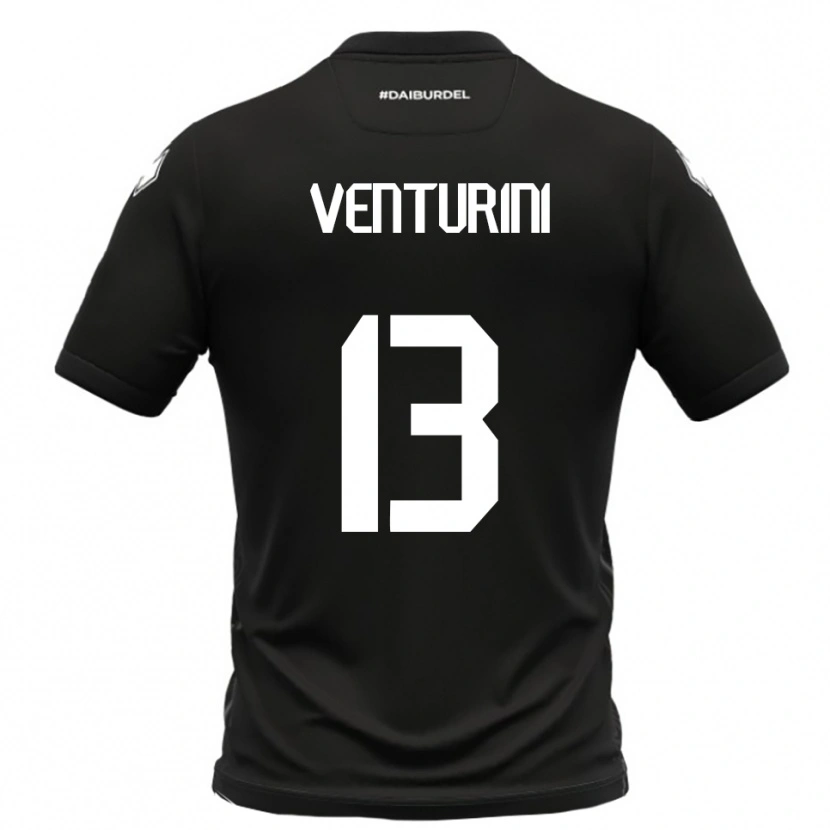 Danxen Kinderen Diego Venturini #13 Zwart Wit Uitshirt Uittenue 2025/26 T-Shirt België