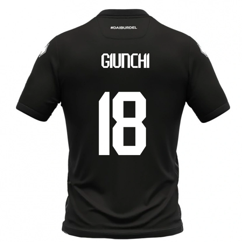 Danxen Kinderen Andrea Giunchi #18 Zwart Wit Uitshirt Uittenue 2025/26 T-Shirt België