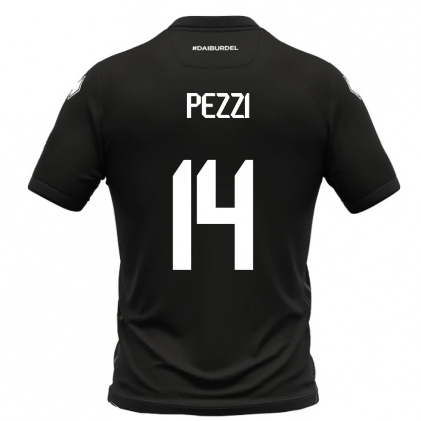 Danxen Kinderen Alessandro Pezzi #14 Zwart Wit Uitshirt Uittenue 2025/26 T-Shirt België