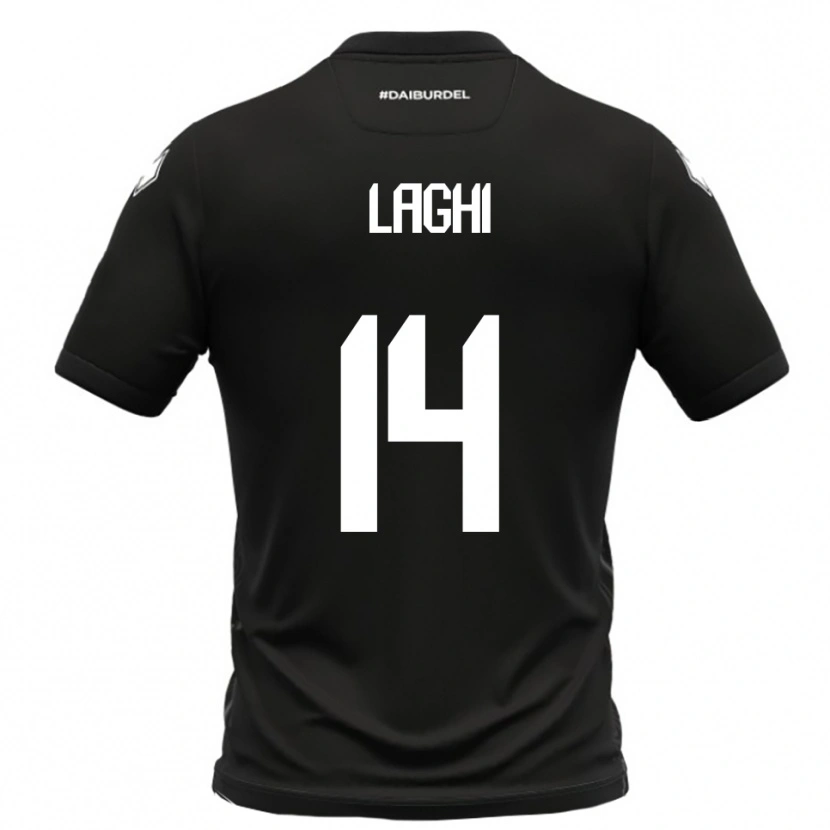 Danxen Kinderen Riccardo Laghi #14 Zwart Wit Uitshirt Uittenue 2025/26 T-Shirt België