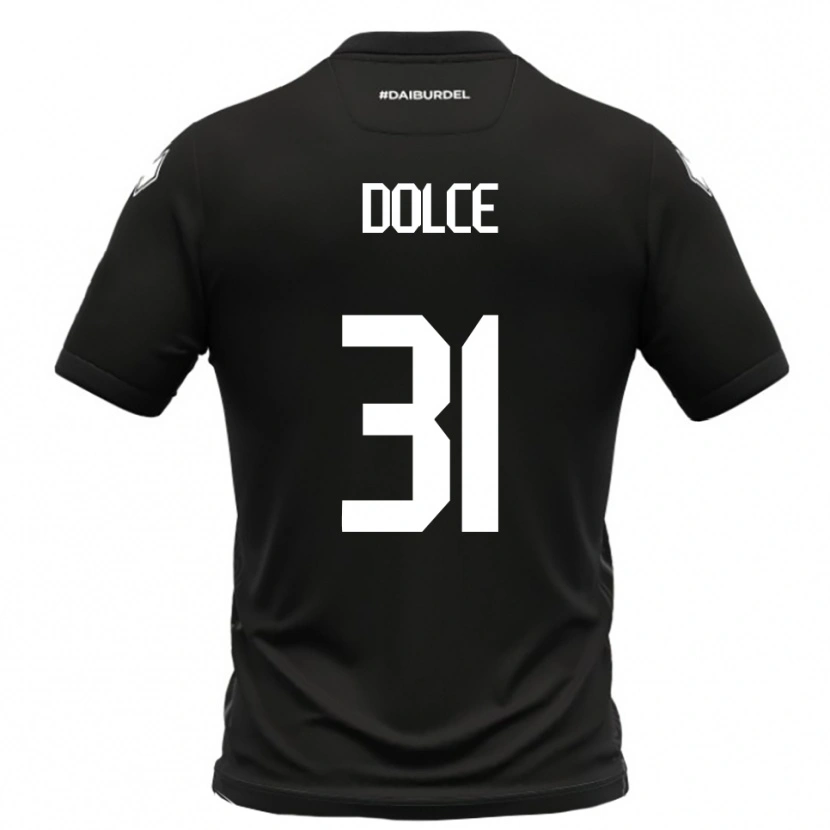 Danxen Kinderen Alessandro Dolce #31 Zwart Wit Uitshirt Uittenue 2025/26 T-Shirt België