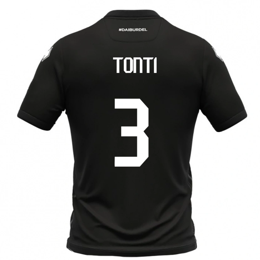 Danxen Kinderen Federico Tonti #3 Zwart Wit Uitshirt Uittenue 2025/26 T-Shirt België