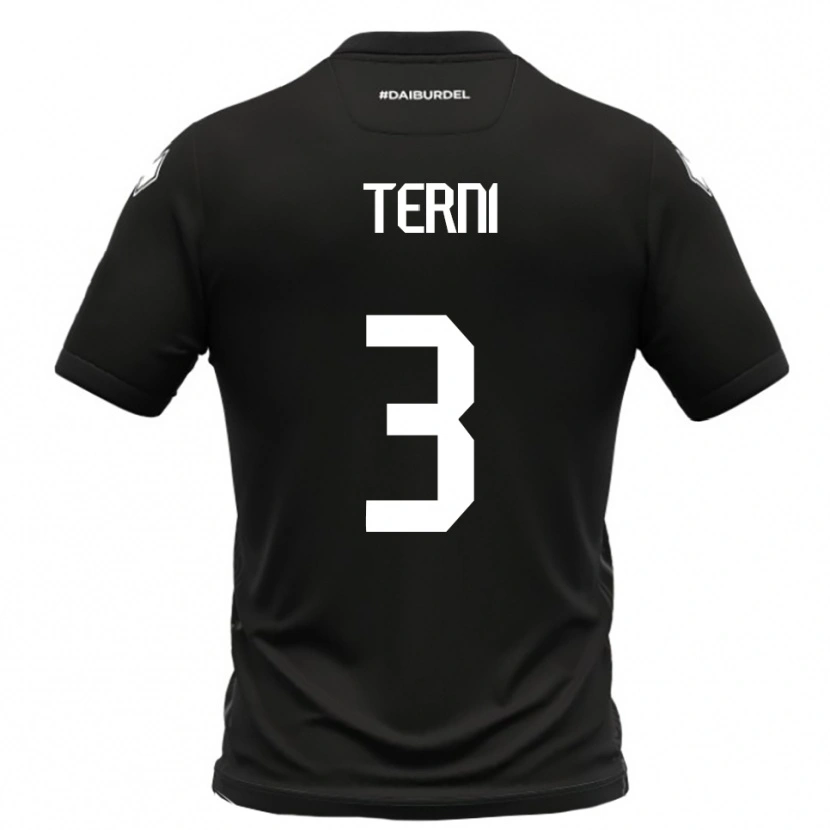 Danxen Kinderen Filippo Terni #3 Zwart Wit Uitshirt Uittenue 2025/26 T-Shirt België