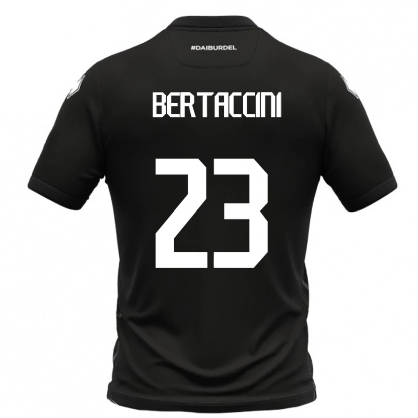 Danxen Kinderen Filippo Bertaccini #23 Zwart Wit Uitshirt Uittenue 2025/26 T-Shirt België