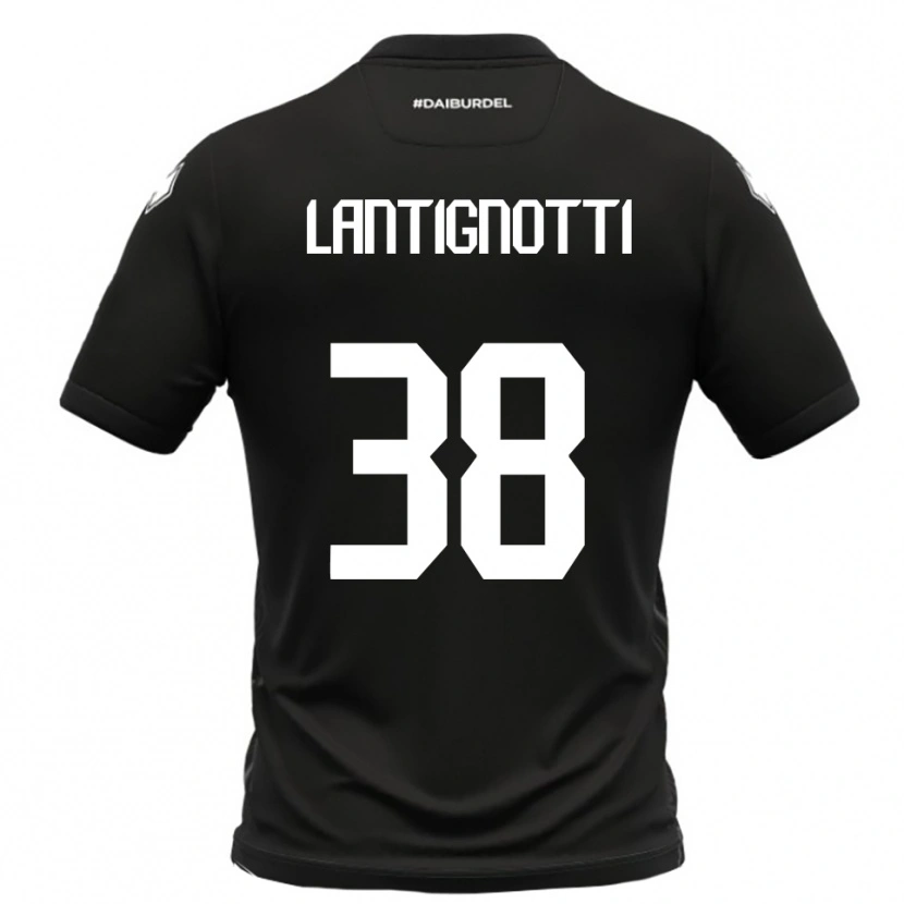 Danxen Kinderen Andrea Lantignotti #38 Zwart Wit Uitshirt Uittenue 2025/26 T-Shirt België