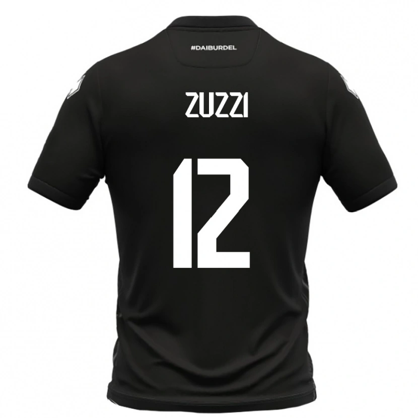 Danxen Kinderen Riccardo Zuzzi #12 Zwart Wit Uitshirt Uittenue 2025/26 T-Shirt België