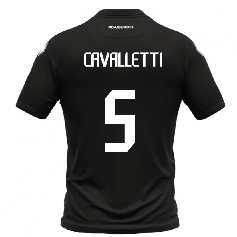 Danxen Kinderen Pietro Cavalletti #5 Zwart Wit Uitshirt Uittenue 2025/26 T-Shirt België