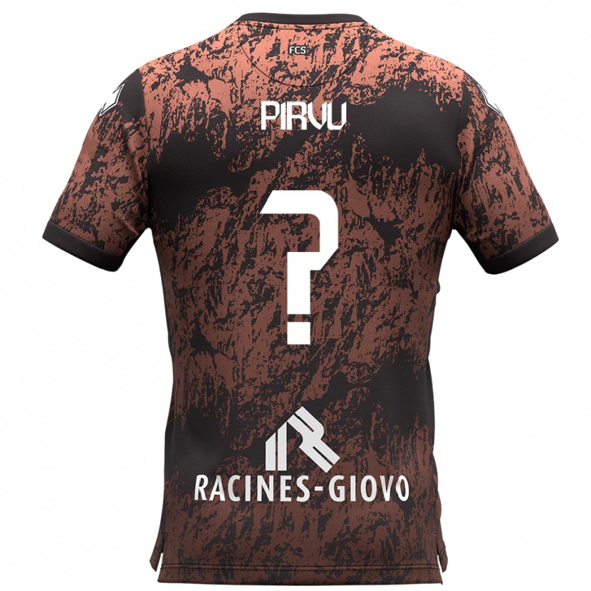 Danxen Kinderen David Pîrvu #0 Bruin Zwart Uitshirt Uittenue 2025/26 T-Shirt België