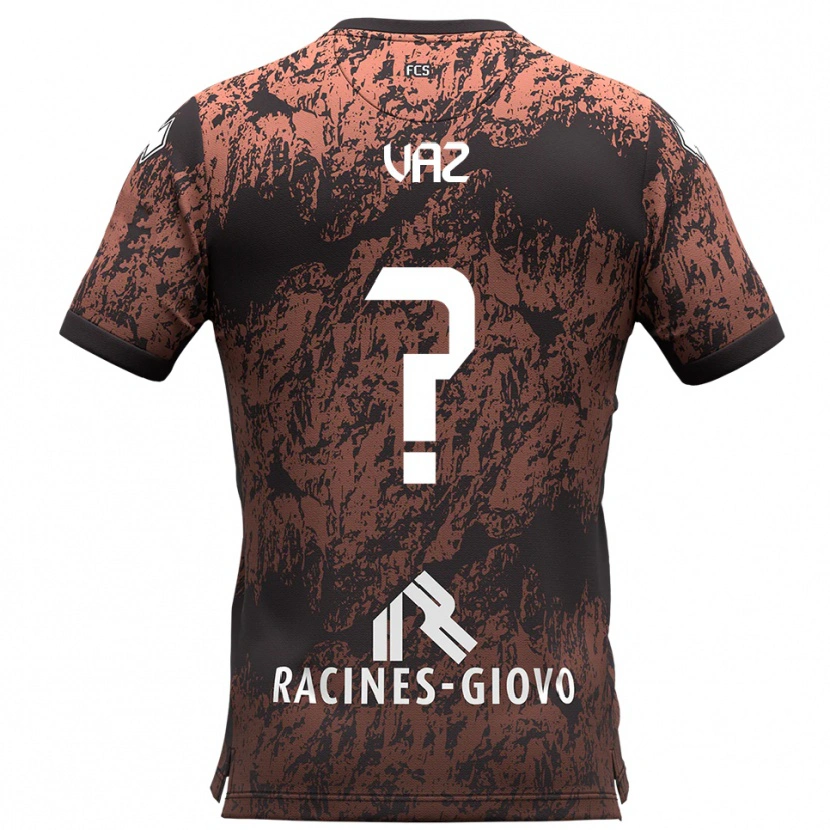 Danxen Kinderen Pedro Vaz #0 Bruin Zwart Uitshirt Uittenue 2025/26 T-Shirt België