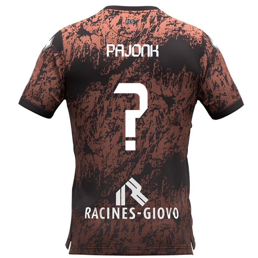 Danxen Kinderen Max Pajonk #0 Bruin Zwart Uitshirt Uittenue 2025/26 T-Shirt België
