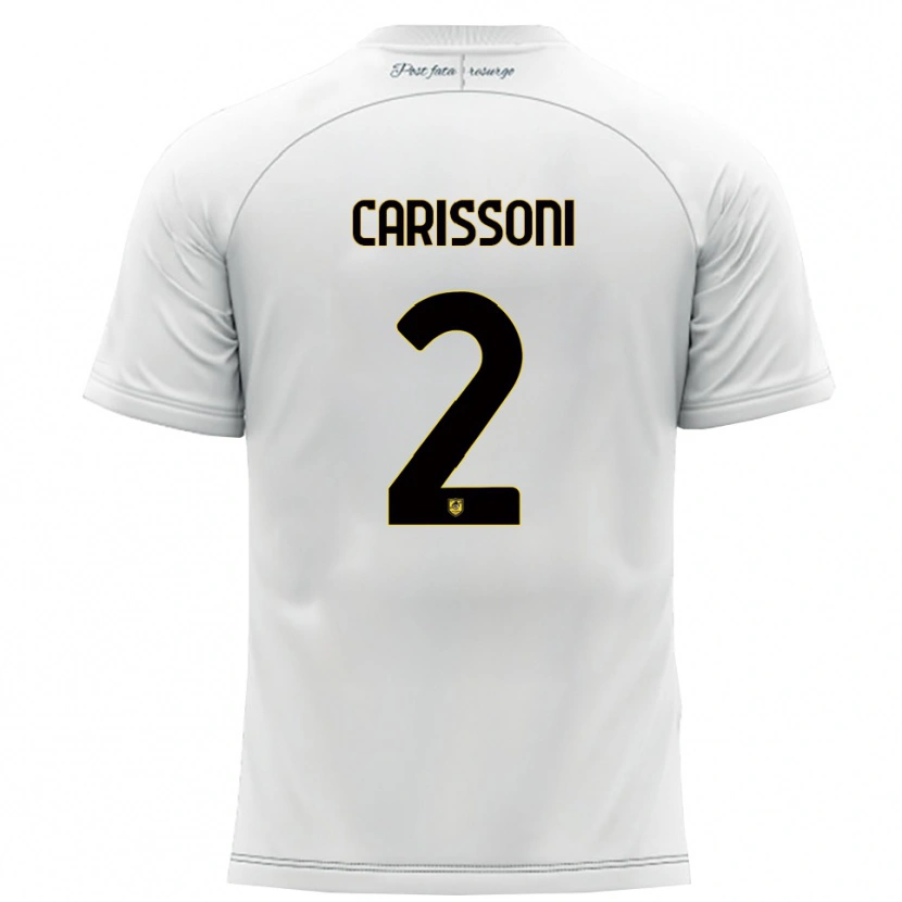 Danxen Kinderen Lorenzo Carissoni #2 Wit Geel Uitshirt Uittenue 2025/26 T-Shirt België