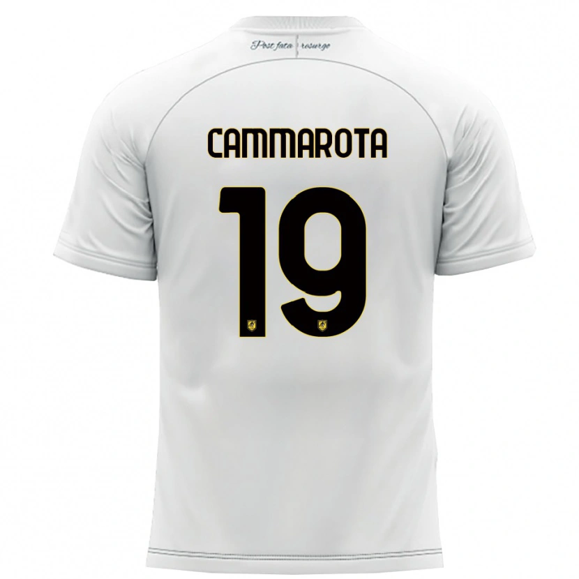 Danxen Kinderen Vincenzo Cammarota #19 Wit Geel Uitshirt Uittenue 2025/26 T-Shirt België